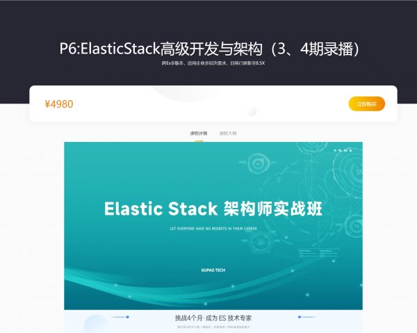 P6:ElasticStack高级开发与架构，Elastic Stack数据库视频教程+资料(65G)-乐学教程网