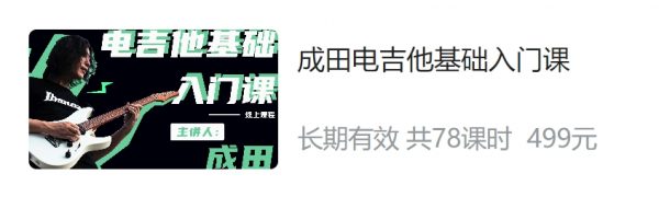 成田电吉他系列：基础入门课/中阶进阶课/核心技巧课，视频+资料-乐学教程网