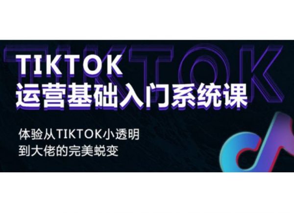 Tiktok实操进阶大佬课程，抖音国际版运营视频教程-乐学教程网